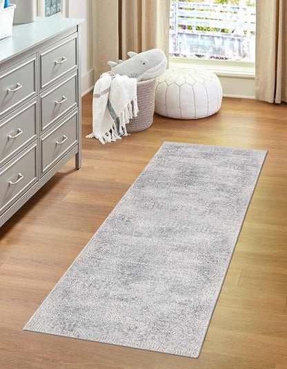 Unique Loom Finsbury Collection Area Rug - Sarah (2' 7" x 12' 2" Runner, Gray/ Ivory)