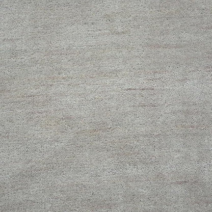Hand Knotted Loom Wool ECO-Friendly Area Rugs - 8'x8', Round, Beige Color, Solid Plain Design, High Pile Thick Handmade Anti Skid Area Rugs for Living Room, Bed Room (L00111)