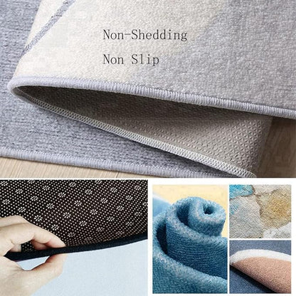 Vintage Boho Area Rugs Multicolor Ethnic Style Geometric Splicing Carpets Bedroom Living Room Kitchen Floor Mats Indoor Outdoor Non-Shedding Runner Rug Home Décor Carpet 2.6' X 5.2'