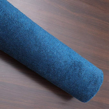 Hand Knotted Loom Wool ECO-Friendly Area Rugs - 4'x6', Rectangle, Blue Color, Solid Plain Design, High Pile Thick Handmade Anti Skid Area Rugs for Living Room, Bed Room (L00111)