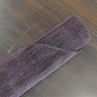 Hand Knotted Loom Wool ECO-Friendly Area Rugs - 10'x10', Octagon, Purple Color, Solid Plain Design, High Pile Handmade Anti Skid Area Rugs for Living Room, Bed Room (L00111)