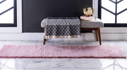 Unique Loom Solo Collection Area Rug - Calabasas (2' 2" x 13' Runner, Pink)
