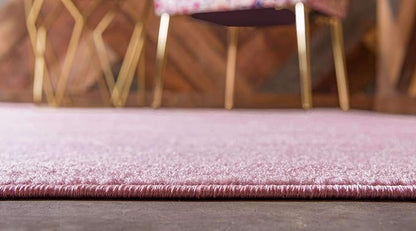 Unique Loom Trellis Frieze Collection Area Rug - Geometric (6' Square, Light Pink/ Ivory)