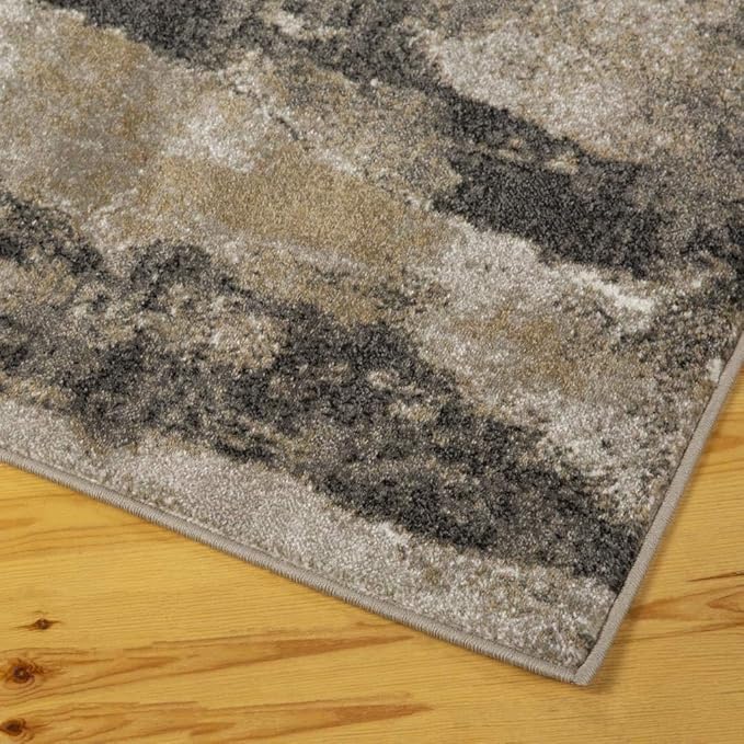 LUXE WEAVERS Lagos Collection Beige 6x9 Abstract Area Rug
