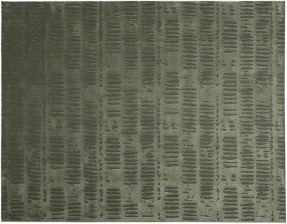 Revival Rugs Shell 7'10"x10' Washable Area Rug for Living Room Bedroom - 100% Recycled Oeko-TEX Certified, Medium Pile, Green