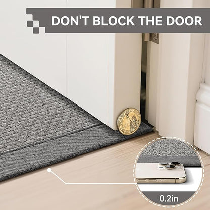 Front Door Mat 2'x3', Jute Like Non-Slip Indoor Mat Entrance, Woven Washable Doormat for Front Indoor Entryway, Grey