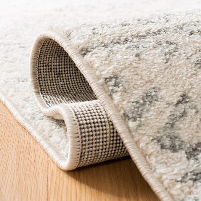 SAFAVIEH Tulum Collection Accent Rug - 2'7" x 4'5", Ivory & Grey, Moroccan Boho Tribal Design, Non-Shedding & Easy to Clean, Ideal for Front Door, Kitchen, Entryway, Accent Space (TUL272A)