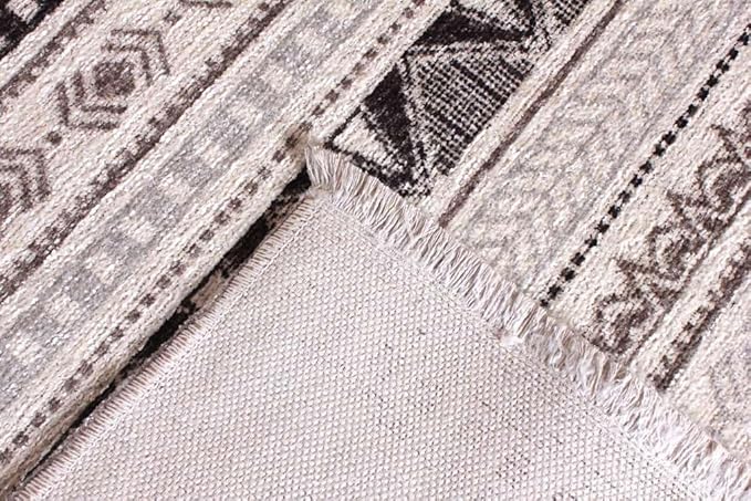 Alfa Rich 3x10 White Black Gray Washable Area Rugs for Living Room Hallway Kitchen Decor Runner
