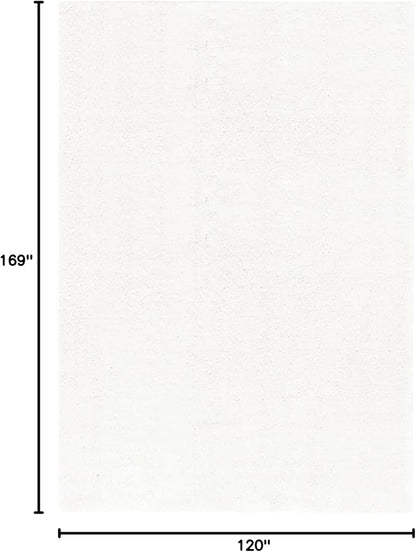 Unique Loom Solo Collection Area Rug - Calabasas (10' x 14' 1" Rectangle, Snow White)