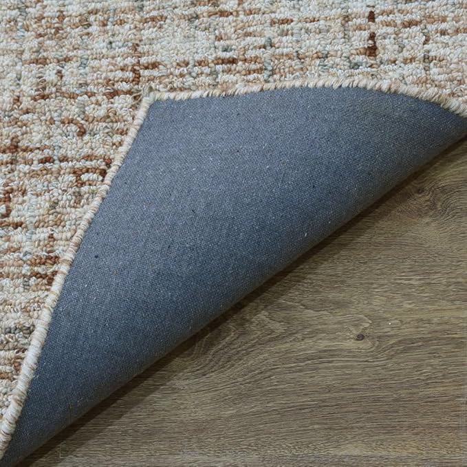 Hand Tufted Wool ECO-Friendly Area Rugs - 2'6''x11', Runner Shape, Light Brown, Solid Plain Design, High Pile Thick Handmade Area Rugs for Living Room, Bed Room (KWC111)