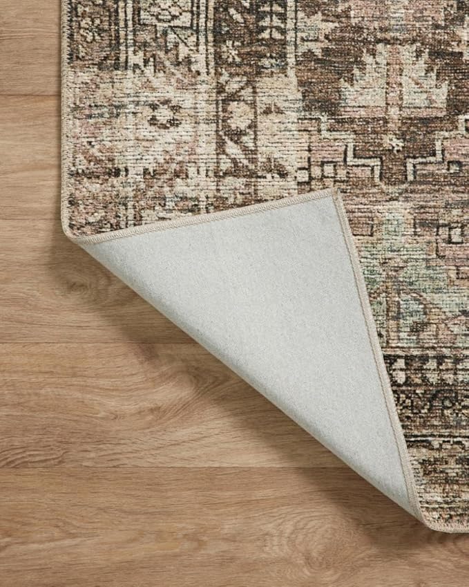Loloi Amber Lewis Billie Collection, Clay & Sage 5'-0" x 7'-6" Area Rug – Antique & Distressed Accent Rugs for Living Room, Bedroom, Entryway & Hallway, No Shed High Traffic Area Home Decor Rug