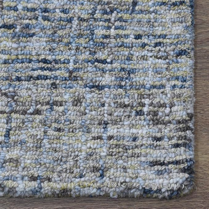 Hand Tufted Wool ECO-Friendly Area Rugs - 2'6''x11', Runner Shape, Light Green, Solid Plain Design, High Pile Thick Handmade Area Rugs for Living Room, Bed Room (KWC111)