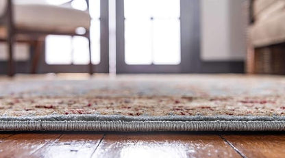 Unique Loom Voyage Collection Traditional Oriental Classic Intricate Design Area Rug (6' 0 x 9' 0 Rectangular, Light Blue/Gold)