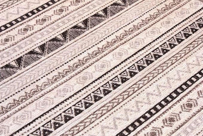 Alfa Rich 4x6 White Black Gray Washable Area Rugs for Living Room Bedroom Kitchen Cotton Decor Rug