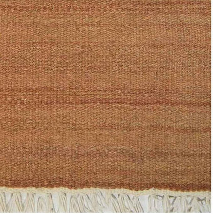 Rugsotic Carpets Hand Woven Flat Weave Kilim Wool ECO-Friendly Area Rugs - 2'6''x6', Runner Shape, Orange Color, Solid Plain Design, Low Pile Handmade Rugs for Living Room, Bed Room (D00111)