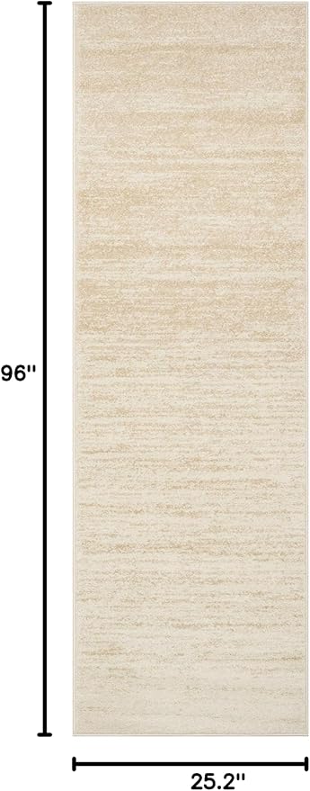 SAFAVIEH Adirondack Collection Runner Rug - 2'1" x 8', Champagne & Cream, Modern Ombre Design, Non Shedding & Easy to Clean, Ideal for Hallway, Foyer, Kitchen, Entryway, Bedroom (ADR113W)
