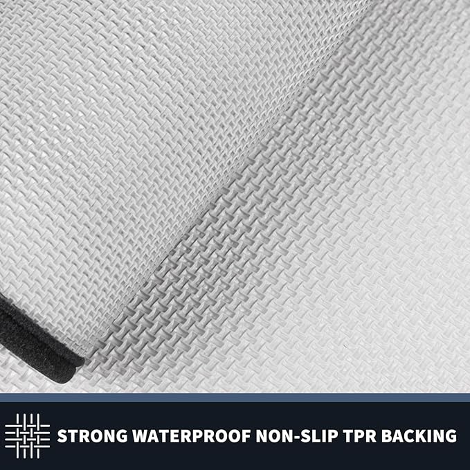 PURRUGS Dirt Trapping Door Mat 32" x 72", Non-Slip/Skid Machine Washable Entryway Rug, Shoes Scraper, Throw Rug, Super Absorbent Area Rug for Muddy Wet Shoes and Paws, Bluish Grey & Charcoal