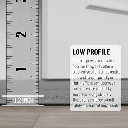 Ottomanson 3'11" x 52' Hallway Runner with Scraper Pile - Extra Durable Non-Slip Rug Mat for Indoor & Outdoor Use - Ideal for Kitchen, Entryway & Garage - High-Traffic Carpet, Gray