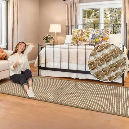 Braided Hallway Runner Rug,Super Absorbent Kitchen Mats for Floor,Non Slip Washable Kitchen Rugs,Quick Dry Boho Entryway Runner Rugs for Bathroom,Hallyways,Bedroom,24"x72",Brown