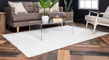 Unique Loom Solo Collection Area Rug - Calabasas (2' 2" x 3' 1" Rectangle, Snow White)