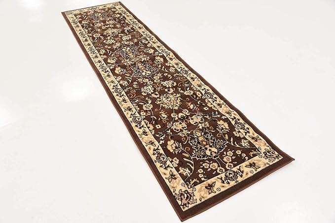 Unique Loom Sialk Hill Collection Area Rug - Washington (2' 2" x 8' 2" Runner Brown/Black)