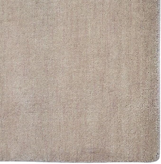 Rugsotic Carpets Hand Knotted Gabbeh Wool 6'x9' Area Rug Solid Beige L00111