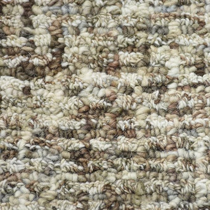 Hand Tufted Wool ECO-Friendly Area Rugs - 8'x10', Rectangle Shape, Dark Brown & Beige, Solid Plain Design, High Pile Handmade Area Rugs for Living Room, Bed Room (KWC111)