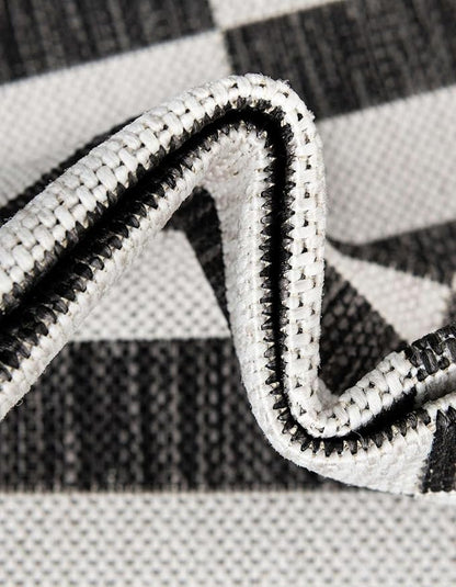 Unique Loom Outdoor Striped Collection Area Rug - Striped (3' 1" x 6' 1" Hearth Charcoal/Ivory)