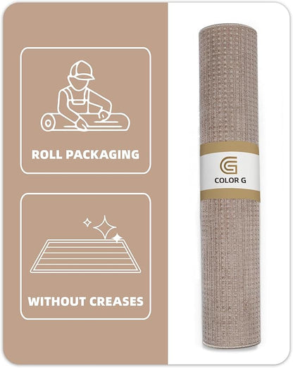 Color&Geometry Front Door Mat Indoor Non Slip Rubber Backing, 24"x36" Ultra Thin Entryway Doormat, Soft Absorbent Inside Doormat Washable Easy Clean Rugs for Entryway, Beige (Rolled-up NO Creases)