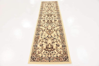 Unique Loom Sialk Hill Collection Area Rug - Washington (2' 2" x 8' 2" Runner Ivory/Black)