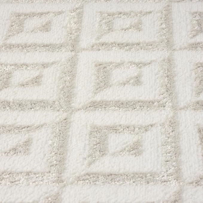 LUXE WEAVERS Geometric Greek Pattern Area Rug, Cream, 6'X9'
