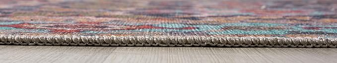 Keen Home Design 9x12 Rug - Machine Washable Area Rug with Non-Slip Backing, Ideal for Living Room, Dining Room, Bedroom - Vintage, Easy Clean, Durable, Low Pile Rug - (9' x 12')