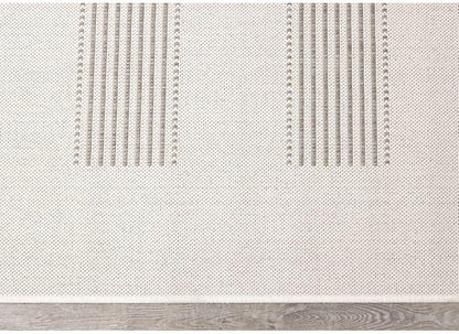 Beige Carpet for Bedroom with Striped Design, 5x7 Washable Boho Rug for Living Room or Versatile Accent to Refresh Any Room Décor