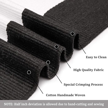 KOZYFLY Black and White Area Rug 27.5x43 Inches Striped Front Door Rug Cotton Washable Indoor Outdoor Rug Doormats Outdoor Small Striped Rugs for Kitchen Entryway Patio Front Porch Decor