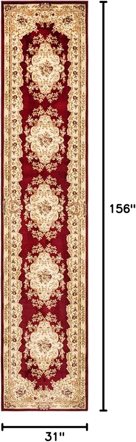 Rugs.com Chateau Collection Rug - 13 Ft Runner Red Medium Pile Rug