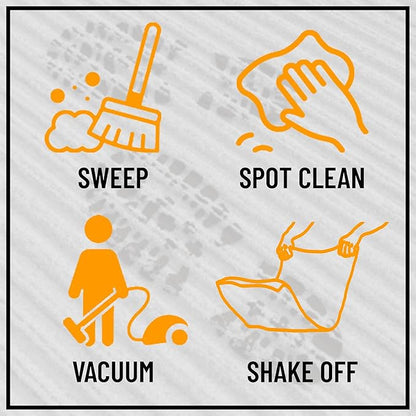 Ottomanson 2'7" x 34' Hallway Runner with Scraper Pile - Extra Durable Non-Slip Rug Mat for Indoor & Outdoor Use - Ideal for Kitchen, Entryway & Garage - High-Traffic Carpet, Gray