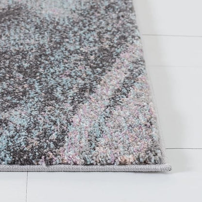 SAFAVIEH Area Rug 8x10 - Glacier Collection - Large - Pink & Blue, Modern Abstract Design, Non-Shedding & Easy Cleaning, Ideal for Living Room, Bedroom, Office, Dining Space (GLA126U)