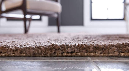 Unique Loom Solo Collection Area Rug - Calabasas (5' 3" x 7' 7" Rectangle, Light Brown)