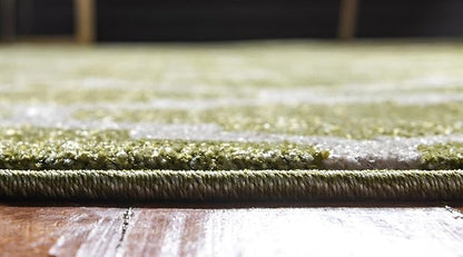 Rugs.com Lattice Collection Rug – 10 Ft Runner Light Green Medium Rug Perfect for Hallways, Entryways