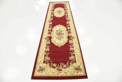 Unique Loom Versailles Collection Traditional Classic Floral Motif Area Rug (2' 7 x 10' 0 Runner, Burgundy/ Ivory)