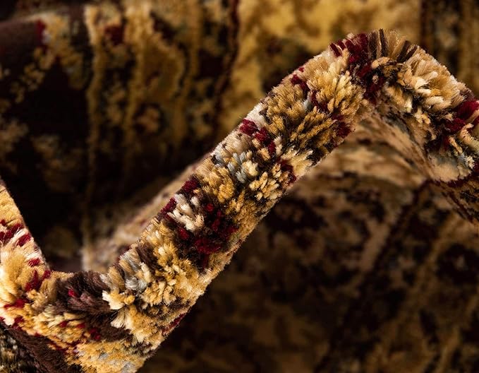 Unique Loom Voyage Collection Traditional Oriental Classic Intricate Design Area Rug (3' 3 x 5' 3 Rectangular, Brown/Ivory)