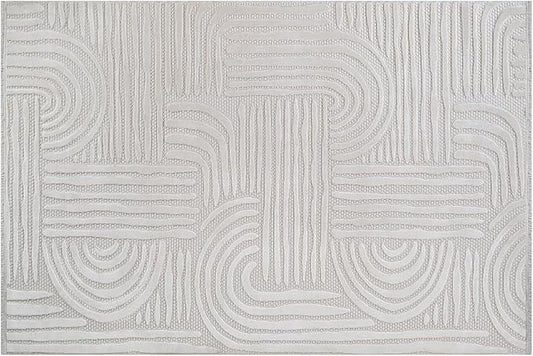 Modern Indoor Rug Orbit 2x3 Area Rugs for Living Room Luxury Kitchen Bedroom Durable Soft Geometric Durable Low and High Pile Stain Resistant Non Shedding Area Carpet 2x3