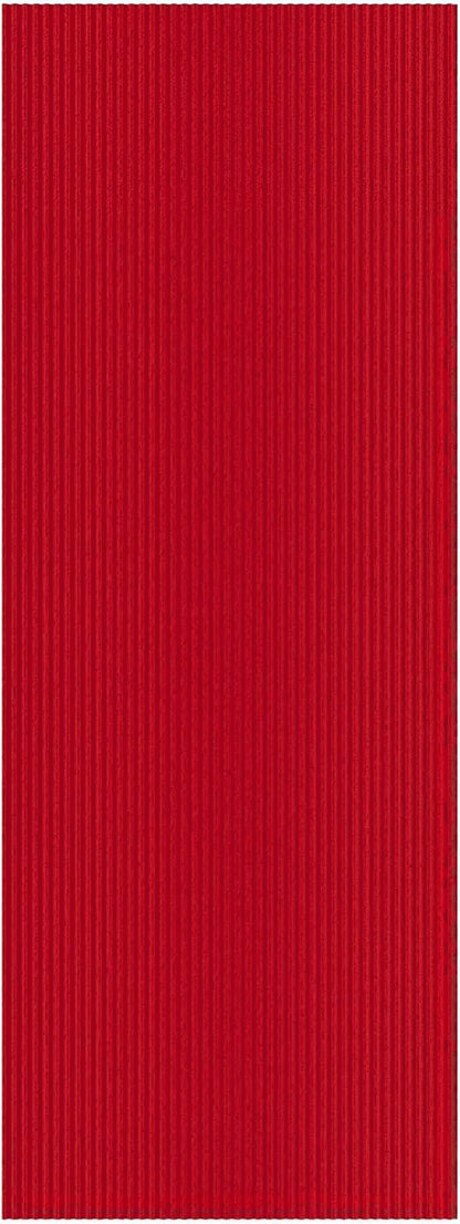 Ottomanson 3'11" x 24' Hallway Runner with Scraper Pile - Extra Durable Non-Slip Rug Mat for Indoor & Outdoor Use - Ideal for Kitchen, Entryway & Garage - High-Traffic Carpet, Red