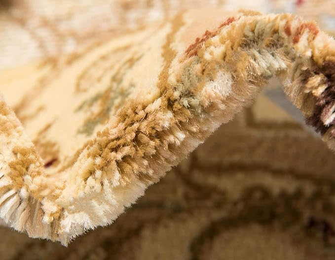 Unique Loom Versailles Collection Traditional Classic Floral Motif Area Rug (5' 0 x 8' 0 Rectangular, Slate Blue/ Ivory)