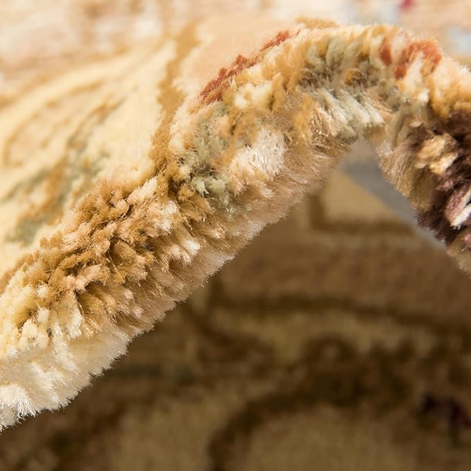 Rugs.com Chateau Collection Rug – 8 Ft Square Light Blue Medium Rug Perfect for Living Rooms, Kitchens, Entryways