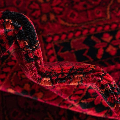 Unique Loom Tekke Collection Area Rug - Sheibani (5' Octagon, Red/ Black)