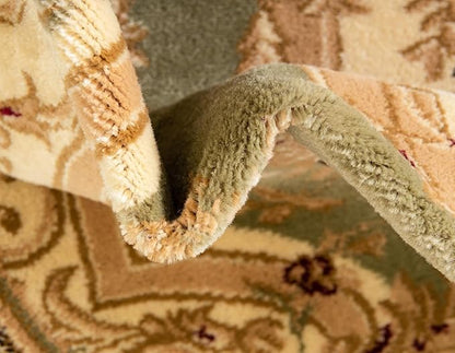 Unique Loom Versailles Collection Traditional Classic Floral Motif Area Rug (7' 11 x 7' 11, Green/Ivory)