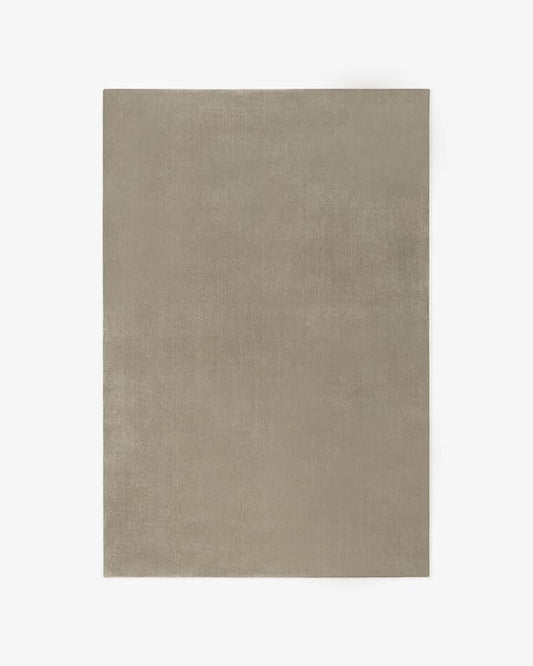 Hand-Tufted Wool Runner Area Rug – Soft Premium Wool Carpet for Living Room, Bedroom & Home Décor – 2.6X13 ft| Warm Grey – Durable, Non-Slip Backing, Handcrafted Rug