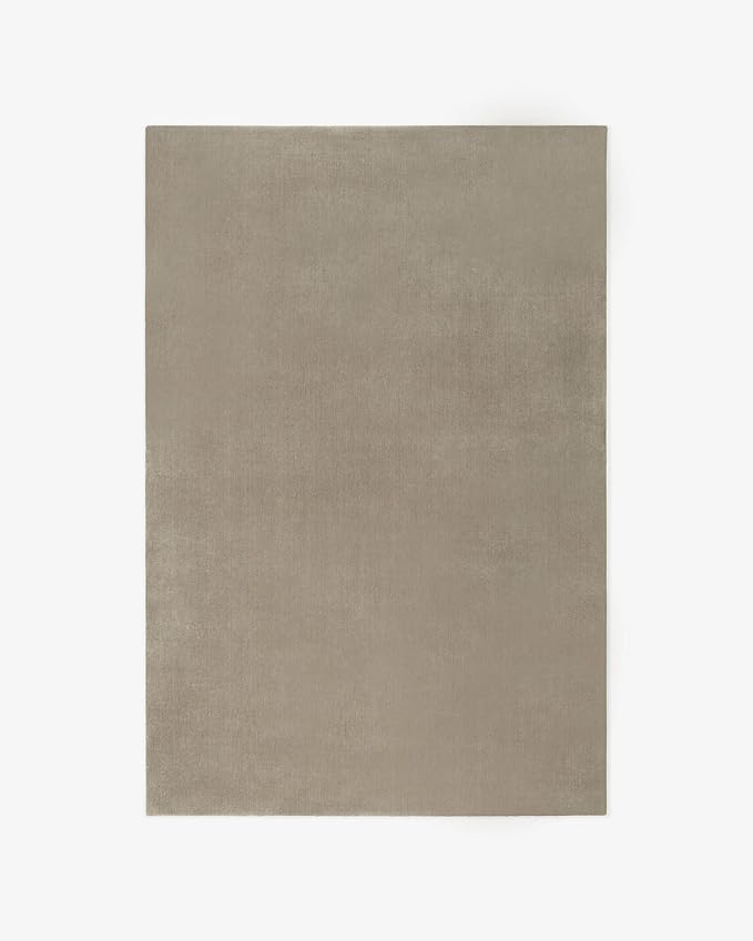 Hand-Tufted Wool Round Area Rug – Soft Premium Wool Carpet for Living Room, Bedroom & Home Décor – 7X7 ft| Warm Grey – Durable, Non-Slip Backing, Handcrafted Rug