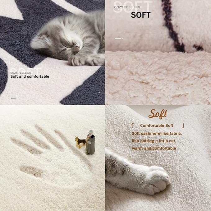 Soft Cashmere Area Rug Luxury Bedside Carpet Bedroom Living Room Mats Solid Color Children's Room Rugs Runner Carpets Indoor Mats Home Décor White Gray Red 3' X 9'